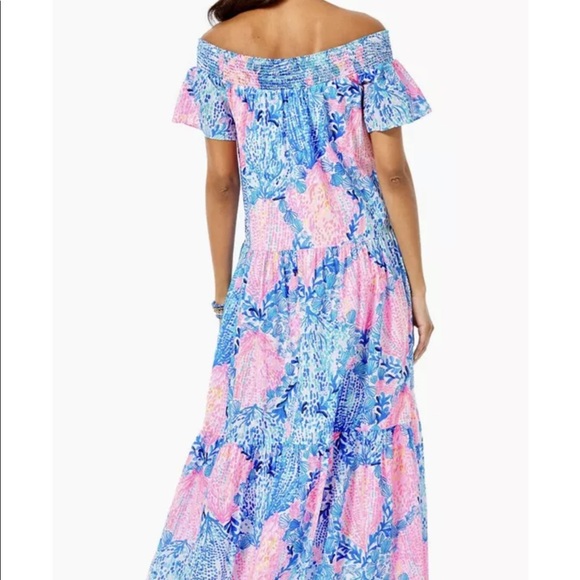 Lilly Pulitzer Dezi off shoulder Maxi dress Sway with me - Picture 4 of 10